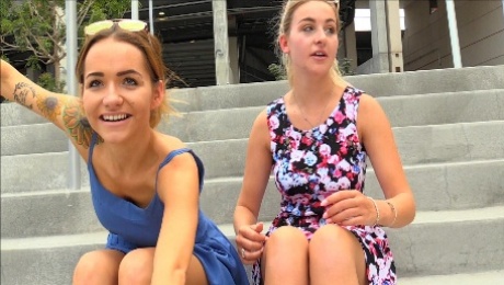 Stripping down in public is what both Stella and her friend love to do