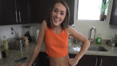 Fucking in the kitchen in HD POV video with Mackenzie Mace