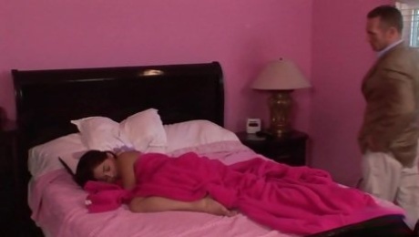 Nice Gigi Rivera sucks a dick and gets fucked in a bedroom