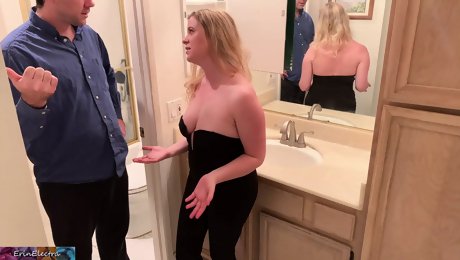 Busty blonde fucks her roommate to pay the rent