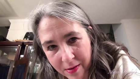 Your Mature Hairy Step-Aunt Grace Catches You Watching Mature Porn (POV)