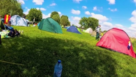 VERY RISKY SEX IN A CROWDED CAMPING AMSTERDAM | PUBLIC POV by MihaNika69