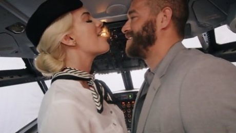 Video  Good stewardess Kenna James fucked in the anal hole as she likes