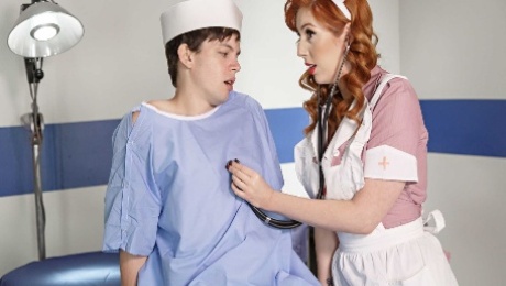 Video  Stunning redhead nurse Lauren Phillips opens her ass for a horny doc
